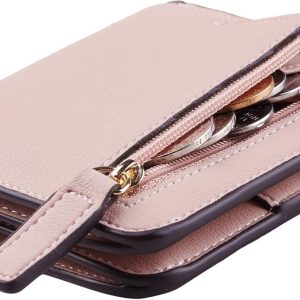 Wallet Women Rfid Blocking Small Compact Bifold Luxury Leather Pocket Wallet Ladies Mini Purse with ID Window