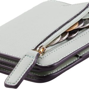 Wallet Women Rfid Blocking Small Compact Bifold Luxury Leather Pocket Wallet Ladies Mini Purse with ID Window
