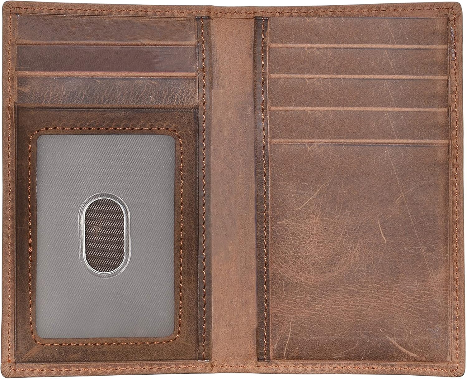 Slim Thin ID/Credit Card Holder RFID Genuine Leather Bifold Front Pocket Wallet