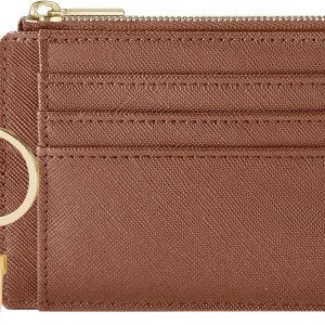 Card Case Slim Front Pocket Wallet for Women Credit Card Holder with Keychain