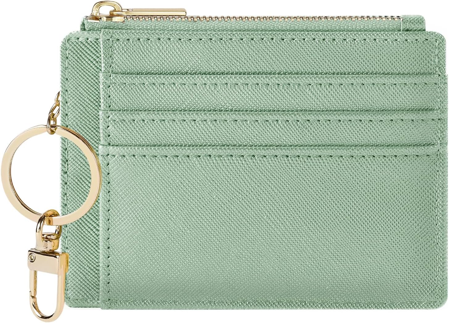 Card Case Slim Front Pocket Wallet for Women Credit Card Holder with Keychain