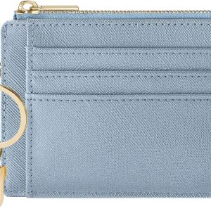 Card Case Slim Front Pocket Wallet for Women Credit Card Holder with Keychain