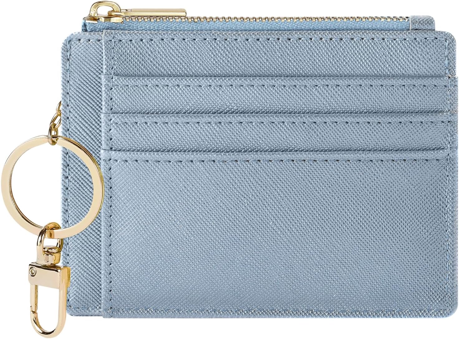 Card Case Slim Front Pocket Wallet for Women Credit Card Holder with Keychain